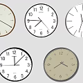 Various Stylish Wall Clocks With Different Dial Colors And Numeral Display Designs