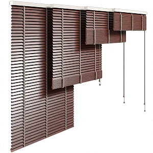 modern venetian blinds curtain 3d model