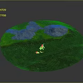 Small Animal Sitting On Brown Muddy Ground With Green Mossy Patches