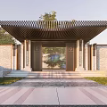 New Chinese Gate Entrance Gate 3d model