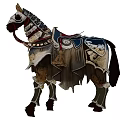 Intricately Decorated Horse With Ornate Saddle And Vibrant Artistic Details