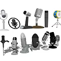 Modern Microphone Mike 3d model