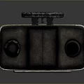 Military Weapon Communication Device With Green Body Antenna Screen Displaying 126 And Control Buttons