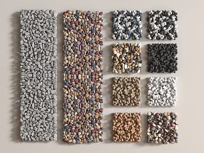 Stone and Wood Material Samples With Various Textures And Color Options 3d model