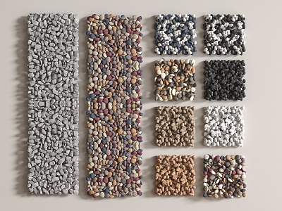 Modern Pebbles Small Stones Pebbles Paving Gravel 3d model