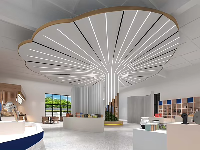 Elegant Modern Liquor Store Interior With Shelves Display Cabinets And Lighting Design 3d model