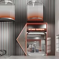 Sleek Modern Clothing Store Interior With Staircase Mannequins And Lighting Design
