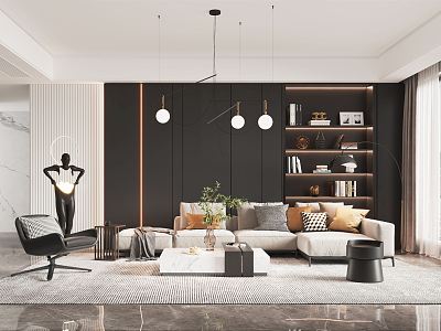 modern living room model