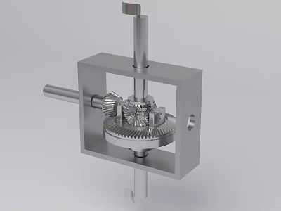 Industrial Equipment With Metal Frame Precision Gears And Rotating Shafts 3d model