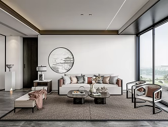 New Chinese Living Room 3d model
