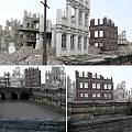 Ruined Architectural Components With Arches Windows Stone Walls And Structures