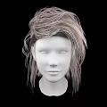 Fashionable Jeweled Hair Accessories On White Mannequin With Light Brown Textured Wig And Black Background