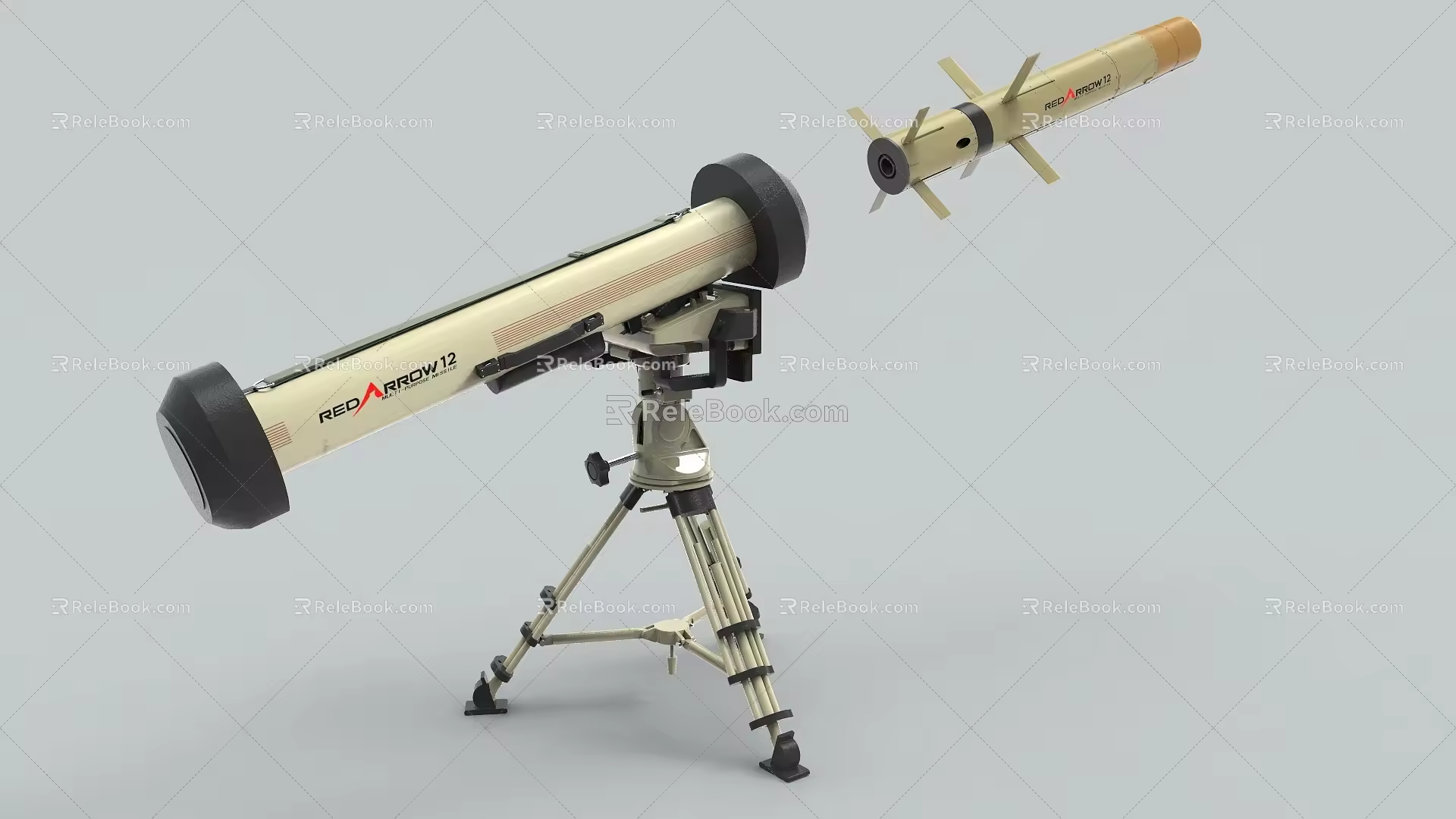Red Arrow 12 Red Arrow -12 HJ-12 Portable Anti-Tank Missile 3d model