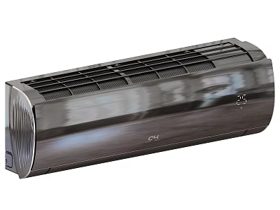 Modern Wall Mounted Air Conditioner Air Outlet With Sleek Surface And Temperature 3d model