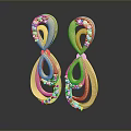 Gold Earrings With Elegant Design And White Beads Fashionable Jewelry Accessory