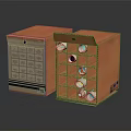 Cardboard Storage Boxes for Household Supplies Organizing Bottles with Grid Design and Open Closed Lids