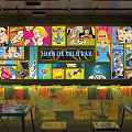 Vibrant Public Facility With Colorful Comic Mural Wall And Zhangjie Solar Bar Design