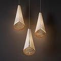 Conical Woven Pendant Lights With Textured Shade And Warm Glow For Modern Home Decor