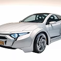 Modern Silver Sports Coupe Featuring Sleek Design LED Headlights And Alloy Wheels