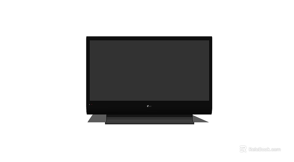 Sleek Flat Screen TV With Black Frame And Sturdy Stand Design 3d model