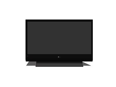Sleek Flat Screen TV With Black Frame And Sturdy Stand Design 3d model