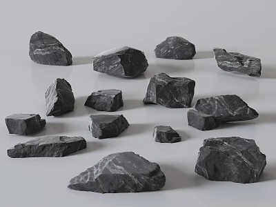Chinese Black Mountain Stone 3d model
