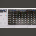 CALB White Industrial Equipment With Modular Drawers Control Panel Colored Buttons And Indicator Lights 3d model