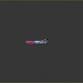 Three Blue Pink Toy Airplanes With Wings And Transparent Cockpits On Gray Gradient Background