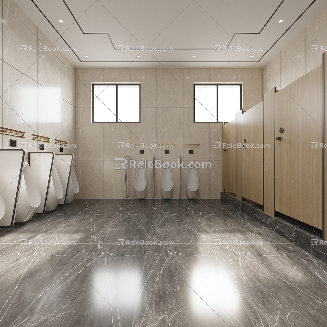 Public toilet Modern toilet 3d model