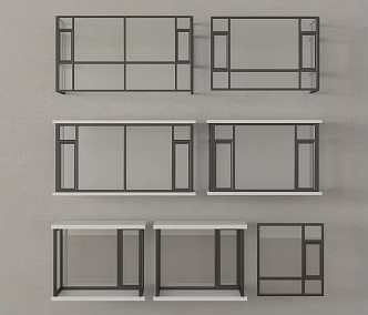 modern casement window floor to ceiling window balcony window 3d model