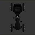 Sleek Blue Kids Go Kart With Streamlined Body Gray Seat And Black Wheels
