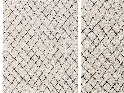 Textured Square Rugs Featuring Diamond Grid Patterns 3d model