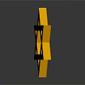 Golden Star of David Shiny 3D Rendered Design On Dark Background With Reflective Surface
