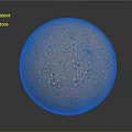 Decorative Orange Sphere Featuring Scattered White And Blue Flecks On Smooth Glossy Speckled Surface