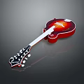 Washburn Electric Guitar With Red And White Body And Reflective Finish