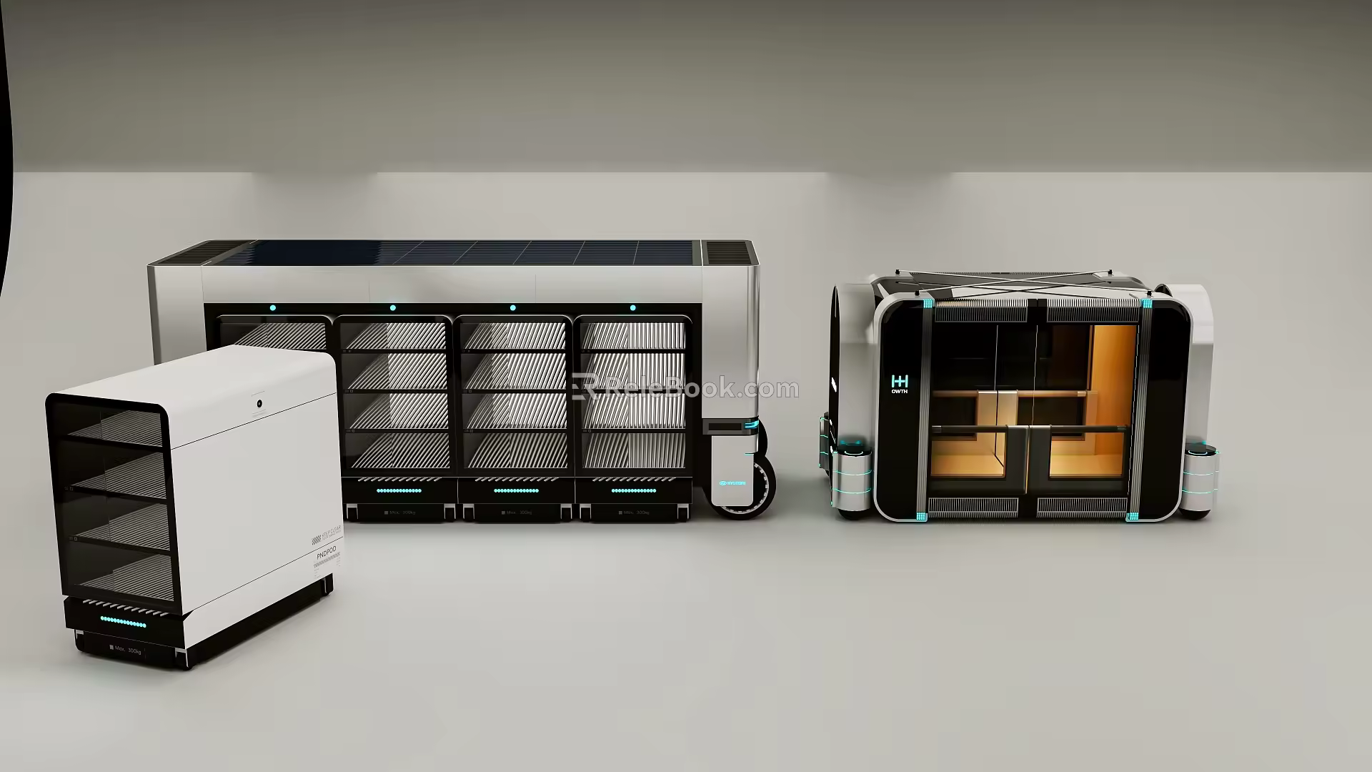 Unloading Smart Electric Vehicle CITY POD 3d model