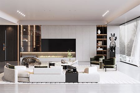 modern living room 3d model