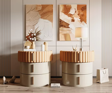 Modern bedside table 3d model