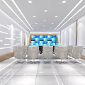 Video conference room console monitoring room multi-functional multimedia conference room 3d model