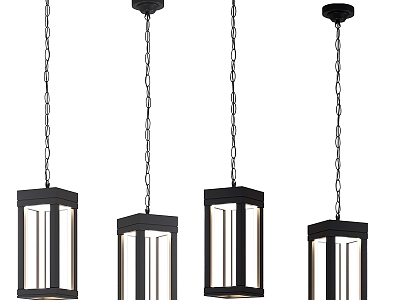 Nordic Simple Chandelier Simple Chandelier 3d model