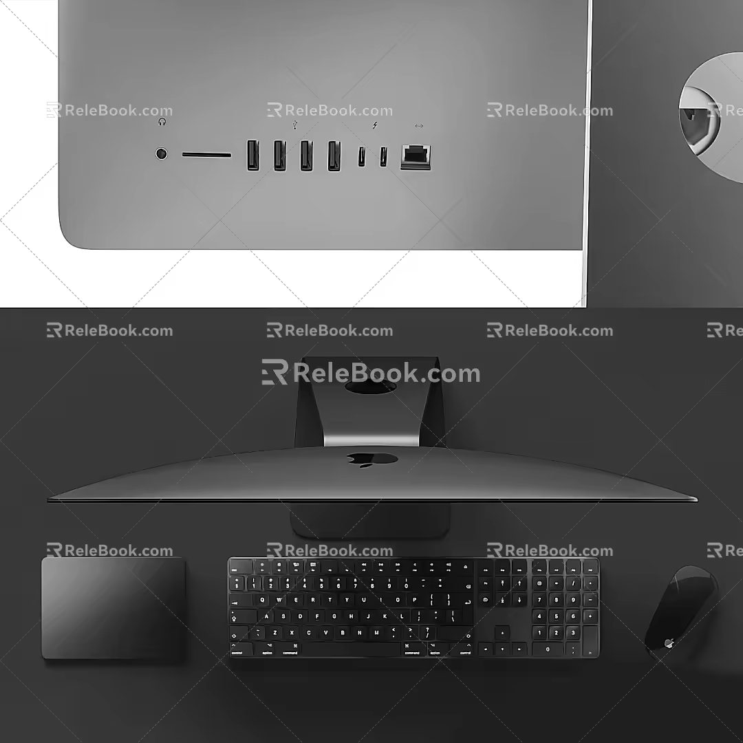 modern apple computer 3d model