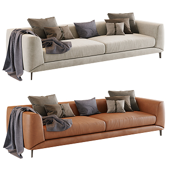 Modern double sofa 3d model