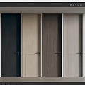 Modern Hinged Doors with Various Wood Textures and Neutral Colors for Modern Interior Design