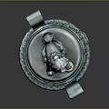 Bronze Furniture Decoration With Lion Sculpture And Carved Patterns Golden Accents