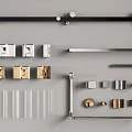 Modern Hardware Accessories For Home With Metal Handles Bars And Hooks