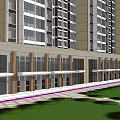 Modern High Rise Residential Buildings With Exterior Architecture And Ground Floor Design
