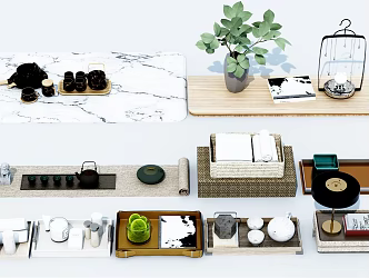 Modern Tea Set 3d model