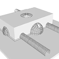 futuristic architecture bionic architecture technology sense high-rise building 3d model