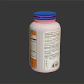 White Supplement Bottle With Purple Cap And Detailed Nutritional Label