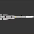 Military Missile Design Featuring White Body Tail Fins And Yellow Black Markings